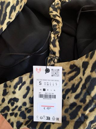 Vestido Zara Animal Print con etiqueta