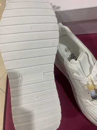 Scarpe bianche suola alta nuove