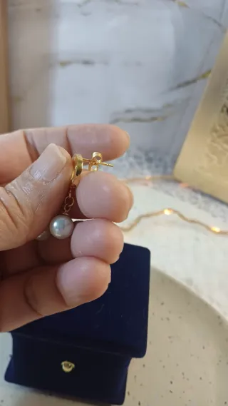 Pendientes Vintage Chapado Oro 18k con Perlas