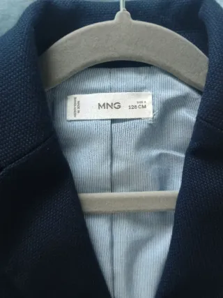 Chaqueta de traje azul Mango talla 8 años