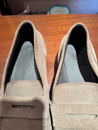 Zapatos Mocasines Beige Ante