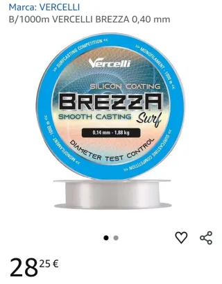 Hilo Vercelli Brezza 0,40mm 15,20kg 1000 m