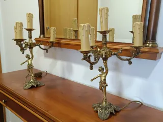 Candelabros Bronce Macizo (eletrificados).