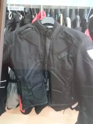Chaqueta Moto Negra