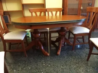 Mesa Comedor Ovalada Pino Alemán