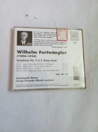 CD Wilhelm Furtwängler Sinfonia 3