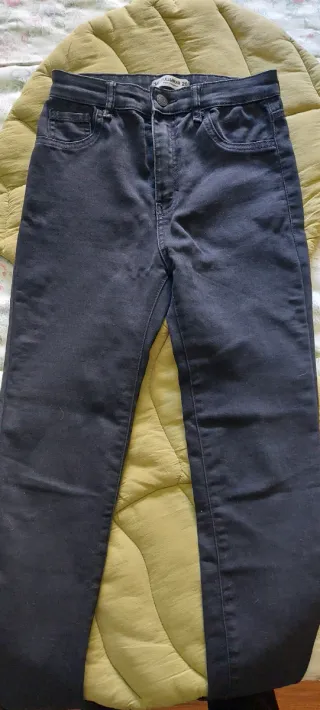 Gonne jeans nere senza tasche