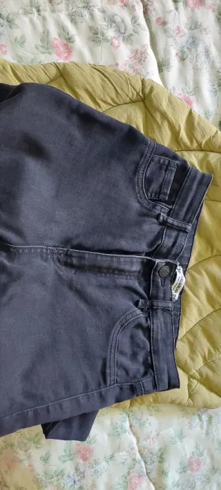 Gonne jeans nere senza tasche