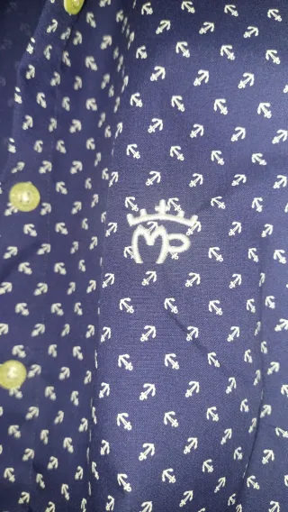 Camisa Monte Picaza Azul Estampada