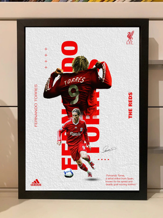 Poster Fernando Torres Liverpool FC Incorniciato