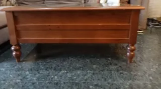 Mesa centro madera pino alemán cristal