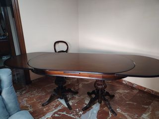 Mesa extensible madera + 6 sillas