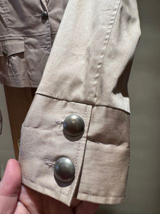 Chaqueta Stradivarius Beige/Plata