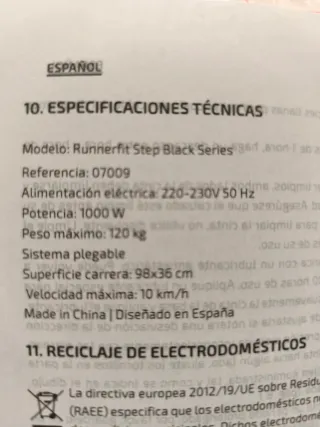 Cinta de andar Cecotec 1000W