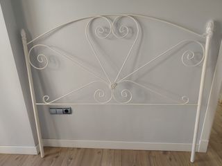 Cabecero forja blanco cama 1,35m