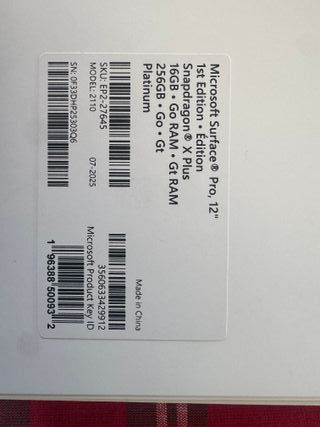 Microsoft Surface Pro 12 + Teclado y Lápiz