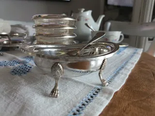 Saliera vintage OLRI ovale silverplated