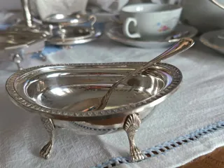 Saliera vintage OLRI ovale silverplated