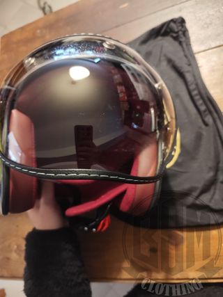 Casco Moto Glitter Nero con Visiera