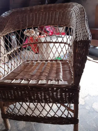 Silla o sillón de mimbre