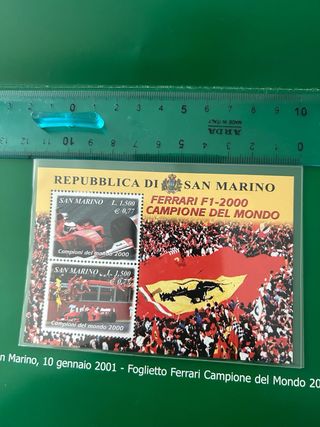 Foglietto Ferrari F1-2000 Campione del Mondo