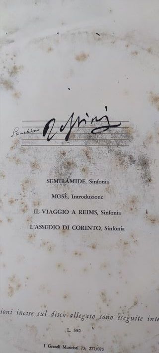 Vinile Gioacchino Rossini Mosè Opera