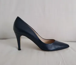 Talla 39. Zapatos tacón Gloria Ortiz Piel. Azul