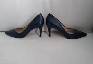 Talla 39. Zapatos tacón Gloria Ortiz Piel. Azul