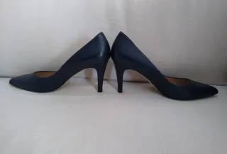 Talla 39. Zapatos tacón Gloria Ortiz Piel. Azul