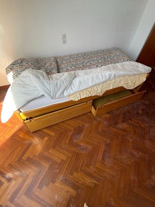 Camas simples nido/Supletorias estructura madera