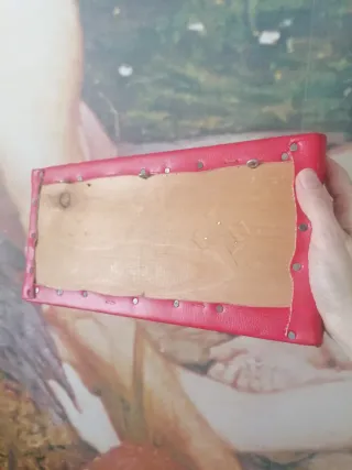 Appendiabiti vintage anni '70 in pelle sintetica e metallo