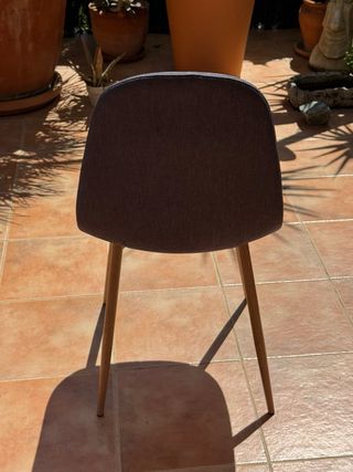 Set 6 Sillas Estilo Escandinavo Tela Madera