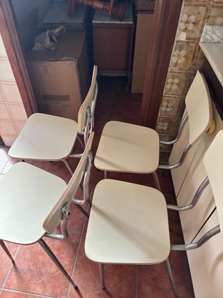 Lote 4 Sillas Vintage Años 60/70