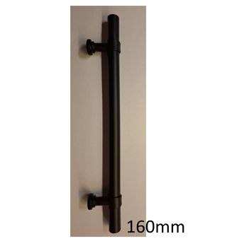 20 maniglie LONTAN alluminio/metallo nero 160mm