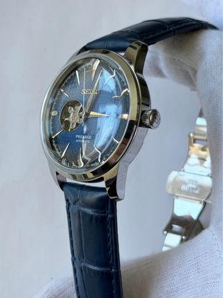 Seiko Mod Presage Blu in Pelle