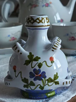 Oliera miniatura Faenza dipinta a mano