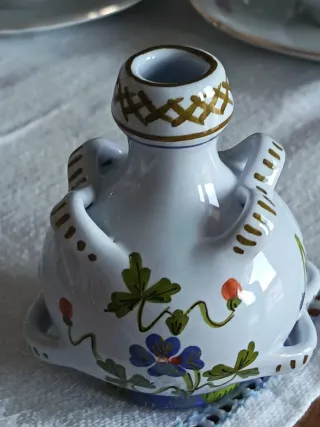 Oliera miniatura Faenza dipinta a mano