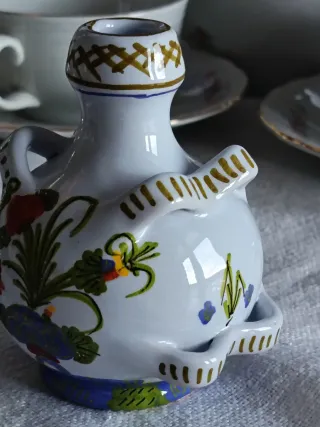 Oliera miniatura Faenza dipinta a mano