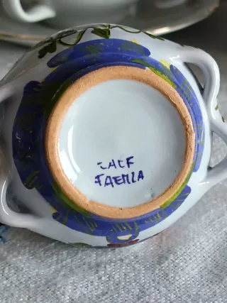 Oliera miniatura Faenza dipinta a mano