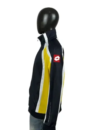 Felpa Lotto Uomo Blu Gialla Taglia L Poliestere