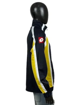 Felpa Lotto Uomo Blu Gialla Taglia L Poliestere