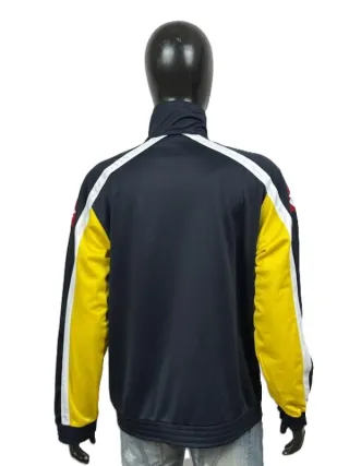 Felpa Lotto Uomo Blu Gialla Taglia L Poliestere