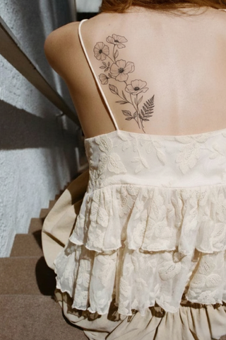 Top Zara bordado encaje