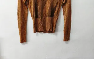 Jersey cuello alto dorado Camera mujer Talla M