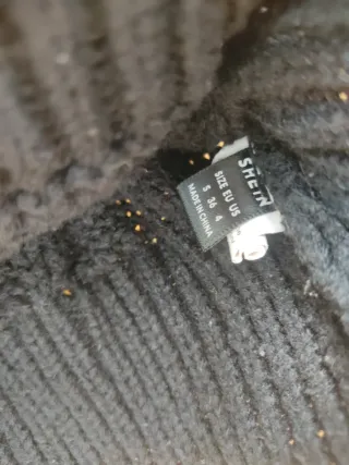 Jersey negro trenzado talla S