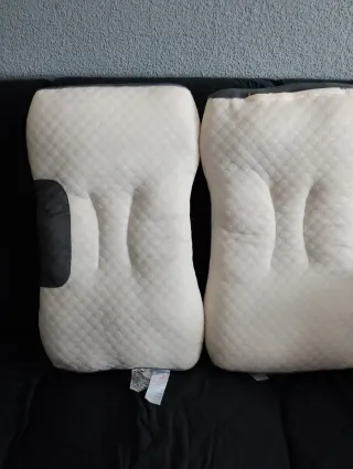 2 Almohadas Ortopédicas  Beige y Gris