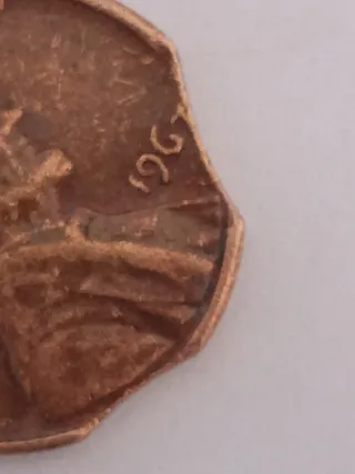 MONEDA 1 CENTAVO LAS LINCOLN.1967.ERROR DOBLE.