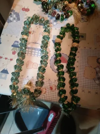 2 Rosarios Vintage Cristal Artesanal