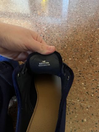 Zapatos azules de terciopelo con plataforma