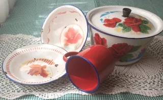 Piezas Vintage de Porcelana Esmaltada